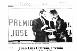 Juan Luis Cebrián, premio internacional José Carrasco  [artículo] Juanita Rojas.