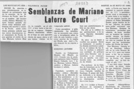 Semblanzas de Mariano Latorre Court  [artículo].