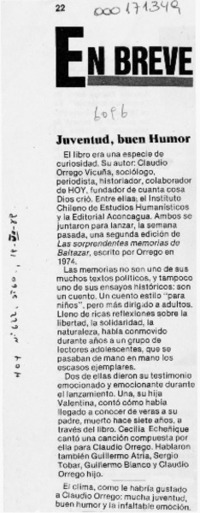 Juventud, buen humor  [artículo].