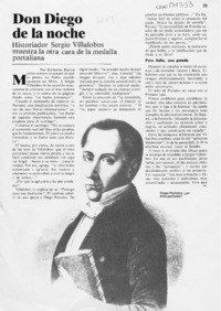 Don Diego de la noche  [artículo] Guillermo Blanco.