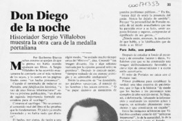 Don Diego de la noche  [artículo] Guillermo Blanco.