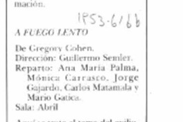 A fuego lento  [artículo].