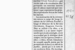 Antología universal de la poesía presentada en Concepción  [artículo].