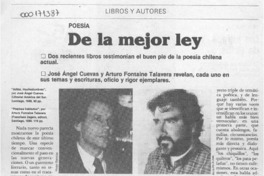 De la mejor ley  [artículo] Jaime Quezada.