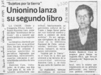 Unionino lanza su segundo libro  [artículo] Eliana Azócar.