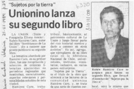 Unionino lanza su segundo libro  [artículo] Eliana Azócar.