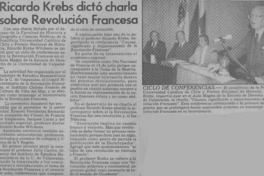 Ricardo Krebs dictó charla sobre Revolución Francesa  [artículo].