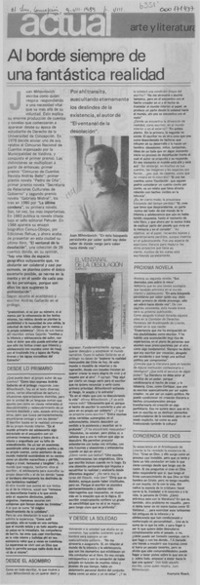 Al borde siempre de una fantástica realidad