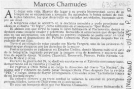 Marcos Chamudes  [artículo] Carmen Balmaceda R.