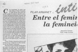Entre el feminismo y la femineidad  [artículo] Jacqueline Tichauer.