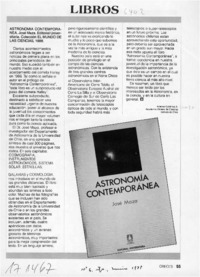 Astronomía contemporánea  [artículo] Adelina Gutiérrez A.