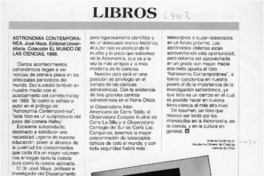 Astronomía contemporánea  [artículo] Adelina Gutiérrez A.