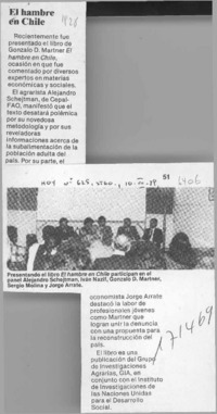 El Hambre en Chile  [artículo].