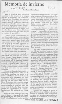 Memoria de invierno  [artículo] Marino Muñoz Lagos.