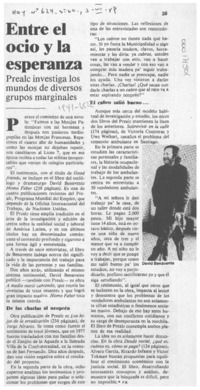 Entre el ocio y la esperanza  [artículo] F. B.