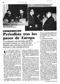 Periodista tras los pasos de Europa  [artículo].