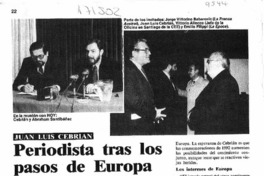 Periodista tras los pasos de Europa  [artículo].