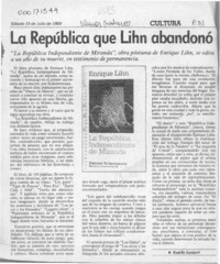La república que Lihn abandonó  [artículo] Rodolfo Gambetti.