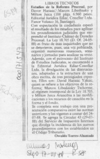 Estudios de la reforma procesal