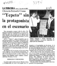 "Yepeto" sin la protagonista en el escenario  [artículo].