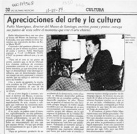 Apreciaciones del arte y la cultura  [artículo].