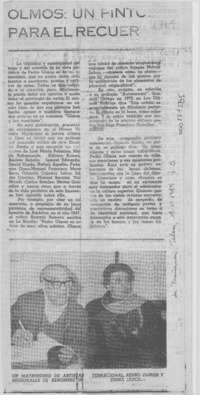 Olmos, un pintor para el recuerdo