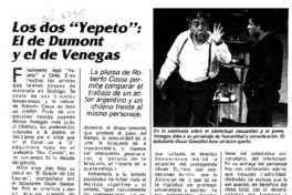 Los dos "Yepeto", el de Dumont y el de Venegas  [artículo].