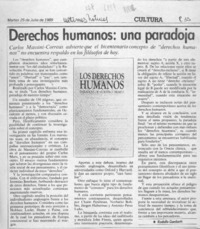 Derechos humanos, una paradoja  [artículo] Rodolfo Gambetti.