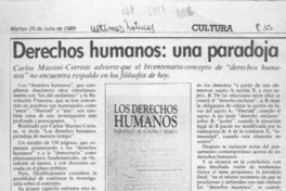 Derechos humanos, una paradoja  [artículo] Rodolfo Gambetti.