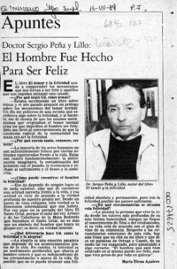 "El hombre fue hecho para ser feliz"  [artículo] María Elena Aguirre.