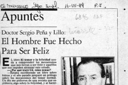 "El hombre fue hecho para ser feliz"  [artículo] María Elena Aguirre.