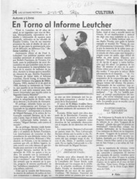 En torno al Informe Leutcher