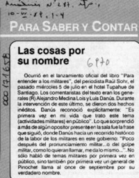 Las Cosas por su nombre  [artículo].