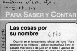 Las Cosas por su nombre  [artículo].