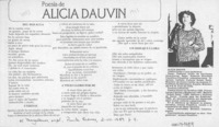 Poesía de Alicia Dauvin