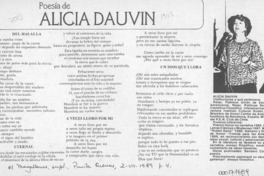 Poesía de Alicia Dauvin