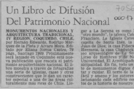 Un Libro de difusión del patrimonio nacional  [artículo].