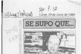 Se supo que --  [artículo].