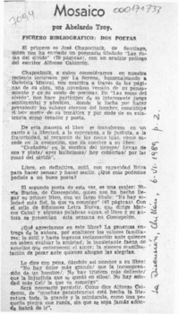 Mosaico  [artículo] Abelardo Troy.