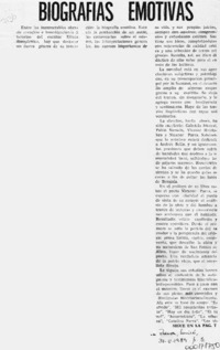 Biografías emotivas  [artículo] Jorge Jobet.