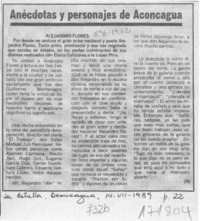 Anécdotas y personajes de Aconcagua  [artículo] R.