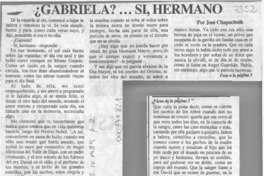 Gabriela? -- sí, hermano  [artículo] José Chapochnik.