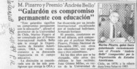 "Galardón es compromiso permanente con educación"