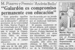 "Galardón es compromiso permanente con educación"