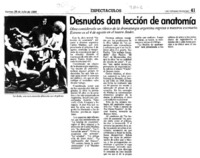 Desnudos dan lección de anatomía  [artículo].