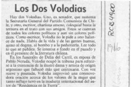 Los dos Volodias  [artículo] Filebo.