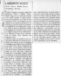 Laberinto sueco  [artículo].