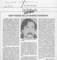 Una poesía de la ciudad agresiva  [artículo] Diego Muñoz V.