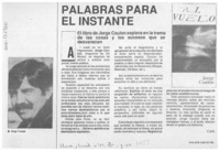 Palabras para el instante  [artículo] C. J. O.