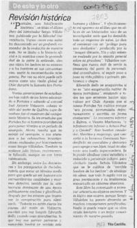 Revisión histórica  [artículo] Tito Castillo.